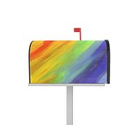 Couvertures de boîte aux Lettres magnétiques colorées et progressives, Taille Standard 47 x 55 cm, Motif Aquarelle Arc-en-Ciel Abstrait, décoration Moderne pour Jardin, Cour, Maison, extérieur