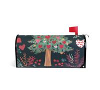 Couvertures de boîte aux lettres magnétiques décoratives pour l'automne - Motif arbre d'amour - Pour la Saint-Valentin - Taille standard