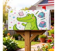 Couvertures de boîte aux lettres magnétiques en forme de crocodile, pour sac à dos, carnet de notes, couverture décorative pour décoration de pelouse, 53,3 x 64,9 cm