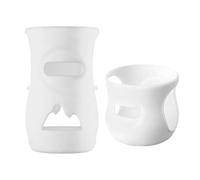 Couvertures de bouteille de lait en silicone-manchon de bouteille en verre alimentaire, boîtier isolant résistant à la chaleur | Protecteur de conteneur de traite pour, bouclier complet