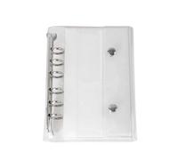 Couvertures de classeur A6/, 6 anneaux en PVC transparent avec fermeture pour carnet de notes, feuilles mobiles pour cartes photo, documents, dépenses, journal, garçons, filles, école, bureau, tickets