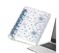 Couvertures de classeur | Housse de protection A7 Glitter Star | Étui de protection rechargeable pour carnet de notes - Pour classeur, journal, enveloppes d'argent, livres photo