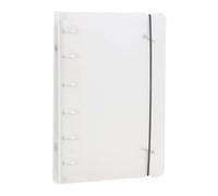 Couvertures de classeur transparentes - Protection à anneaux ronds transparents, fournitures de bureau rechargeables pour albums, journaux, planificateurs, cartes, autocollants, notes