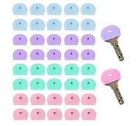 Couvertures De Clés En Silicone 40Pcs, Couvertures De Porte-Clés, Couvertures D’Identification De Clé, Couvertures De Clés Imperméables, Couvertures De Clés De Couleur Flexibles