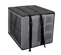 Couvertures de climatiseur pour unités extérieures | Housses de protection en tissu Oxford pour climatisation avec filet latéral,Couvercle AC étanche noir anti-poussière extérieur pour les intempéries