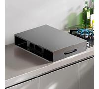 Couvertures de cuisinière pour cuisinière électrique, panneau de couvercle de cuisinière à gaz avec pieds antidérapants, nettoyage facile durable, pour gamme de gaz cuisine fait à la main (Gray