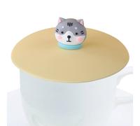 Couvertures de en silicone, housses réutilisables flexibles pour tasses d'animaux de dessin animé, Couvertures de tasse à café anti-poussière, couverture de tasse de boisson pour boissons