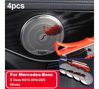 Couvertures De Haut-Parleur De Porte Pour Mercedes Benz,X253,W205,W213,Glc,E,C,Classe A-Pilier,Acier Inoxydable 256,Accessoires Intérieurs Brillants - Type 4pcs E Class Glossy