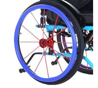 Couvertures De Jante De Poussée De Fauteuil Roulant En Silicone 24 Pouces/22 Pouces, Couvercle De Protection D'anneau De Poussée De Main Résistant À L'usure(Blue,24in)