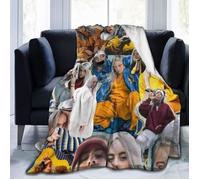 Couvertures de lit à la mode, Billie Eilish Songs Poster Throw Blankets, Wrkle-Resistant Soft Plus50x40pouce[9790]
