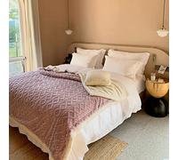 Couvertures de lit, couvertures moelleuses, couvertures Doubles, en Laine Douce et Chaude, décoratives, pour canapé, SComfort, 150 x 200 cm