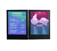 Couvertures de menu lumineuses, livre de couvertures de menu transparent, lumière double face 15 * 21 cm, induction automatique, avec matériaux PU et acryliques, pour cafés, pubs, bars, clubs, restaur
