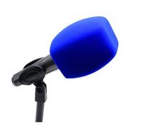 Couvertures de mousse de microphone, Bonnette anti-vent en mousse for microphone à main, multicolore, lot de 2(Blue)