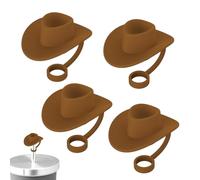 Couvertures de paille en silicone de paille occidentales, couvertures de paille en silicone alimentaire | Accessoires pour tasses à verres, nouvelle couverture pour bouteille d'eau avec chapeau