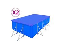 Couvertures de piscine 2 pcs PE Rectangulaire 90 g m² 394x207cm
