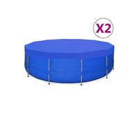 Couvertures de piscine 2 pcs PE Ronde 460 cm 90 g m²
