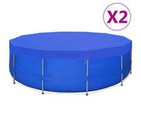 Couvertures de piscine 2 pcs PE Ronde 540 cm 90 g/m²