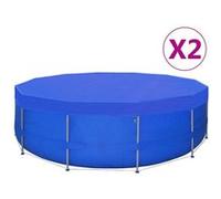 Couvertures de piscine 2 pcs PE Ronde 540 cm 90 g/m²