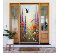 Couvertures de porte - Bouquet de papillons moderne imprimé No.680 Bannières de porte pour devant, automne et hiver - Toile de fond à suspendre pour extérieur et intérieur - Fournitures de décoration
