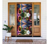 Couvertures de porte de parc de tunnel de pneus colorées, décoration de bannière de porte intérieure et extérieure, décoration de Noël, printemps, été/automne/hiver