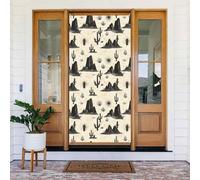 Couvertures de porte décoratives avec imprimé cactus occidental, bannière de porte pour intérieur/extérieur, printemps, été, automne, hiver, Halloween, Noël, décorations d'intérieur
