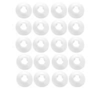 Couvertures de protection pour tuyaux de radiateur - 20 pièces pour plaques tubulaires de diamètre 16 mm | Rosaces pour conduits - pour toilettes douche salle de bain maison et plomberie Este