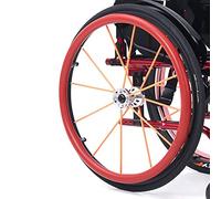 Couvertures de roues de fauteuil roulant en silico Couvre-jantes for fauteuil roulant de 22 à 24 pouces, multicolores(Red)