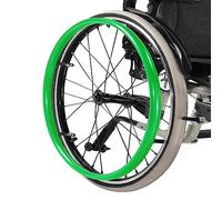 Couvertures de roues de fauteuil roulant en silico Couvre-jantes for fauteuil roulant multicolores 24 pouces, lot de 2(Green)