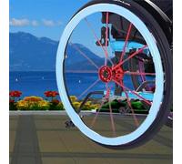 Couvertures de roues de fauteuil roulant en silico Housses de protection en silicone for main courante fauteuil roulant, multicolores, 50 à 61 cm, lot 2(Cyan,24in)