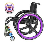 Couvertures de roues de fauteuil roulant en silico Lot de 2 couvre-jantes for fauteuil roulant, multicolores, 56 à 61 cm(Purple,22in)