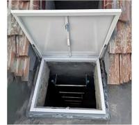 Couvertures de Sortie en Alliage en Alliage en Aluminium avec Ressorts à gaz et Verrouillage - Trappe d'accès au Toit en métal - 50 58 62 70 74 82 90 94 100 cm Hatche d'évasion du Toit