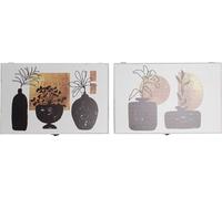 Couvertures DKD Home Decor Vase en bois MDF 2 pièces 46,5 x 6 x 31,5 cm