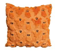 Couvertures D'oreiller D'Halloween - 18x18 Dans Les Taies D'oreiller D'Halloweens | Couverture De Coussin Fantôme Avec Fermeture Éclair Invisible | Broderie 3D Étui En Peluche Pour Le Canapé Pour Cana