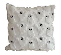 Couvertures D'oreiller D'Halloween - 18x18 Dans Les Taies D'oreiller D'Halloweens | Couverture De Coussin Fantôme Avec Fermeture Éclair Invisible | Broderie 3D Étui En Peluche Pour Le Canapé Pour Cana