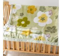 Couvertures Douces Et Chaudes À Motif Floral Lapin Couvertures Épaisses pour Canapé, Lit, Divan, Voyage, Enfants, Camping, Simple, Double, Vert(200x230cm(3.7kg))