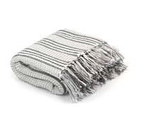 vidaXL Couverture 220 x 250 cm Coton naturel Gris Lavable jusqu'à 40°C