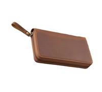 Couvertures en cuir à fermeture éclair pour carnet de poche de 18 x 9 cm, bloc-notes, couverture de journal