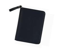 Couvertures en cuir à fermeture éclair pour carnet de poche de 8,9 x 14,9 cm, protection en cuir à fermeture éclair avec fente pour stylo, emplacements pour cartes et poche