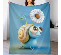 Couvertures en escargots - 100% Flannel, Couverture Super Douce Et Moelleuse, Plaid Douillet pour Le Lit, Le Canapé, Le Voyage Et L'extérieur,（150×200cm）