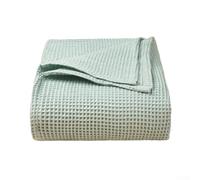 Couvertures en maille treillis conçues pour les bébés en coton doux (vert clair)