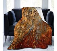 Couvertures en Molleton de Flanelle rouillé en métal coloré Rouille Brune, couvertures Douces et Chaudes Couvre-lit/Couverture de lit/draps de lit 200x150cm