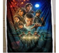 Couvertures en Molleton de Flanelle Strang-er Things,Couvertures Moelleuses Douces,Couverture de Canapé Lit Enfants,130*150CM, A16