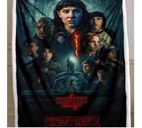 Couvertures en Molleton de Flanelle Strang-er Things,Couvertures Moelleuses Douces,Couverture de Canapé Lit Enfants,130*150CM, A15