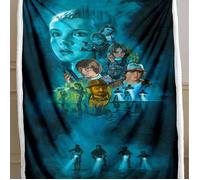 Couvertures en Molleton de Flanelle Strang-er Things,Couvertures Moelleuses Douces,Couverture de Canapé Lit Enfants,130*150CM, A10