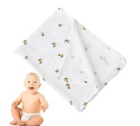 Couvertures en mousseline pour bébé - Couverture d'emmaillotage d'été en coton pour tout-petits - Réception et emballage confortables, serviette de bain unisexe douce pour la peau, couverture d'allait