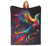 Couvertures en peluche douillettes, couverture de plage, couverture colorée à motif d'ailes de phénix pleure de phénix, cadeau d'Halloween, de Saint-Valentin, cadeau pour cadeaux, literie, couette