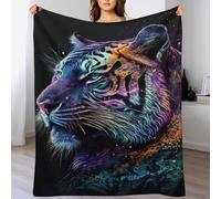 Couvertures en Tigre Flannel, Couvertures Douce Plaid Douillet pour Le Lit, Le Canapé, Le Voyage Et L'extérieur, 140×180cm