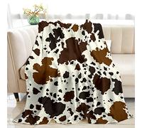 Couvertures et jetés à imprimé vache - Adultes et enfants, décoration mignonne de vache des Highlands - 101,6 x 127 cm