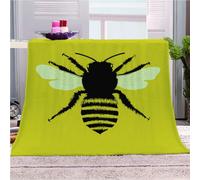 Couvertures Et Plaids 3D Animaux Petites Abeilles Couverture en Flanelle Epaisse Douce, Jeté De Canapé Sherpa 100x120Cm Sherpa Chaude Et Confortable du Garçon Microfibre