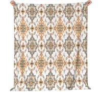 Couvertures et Plaids, Couverture en Style Marocain Motifs Étoiles Symétrie de canapé Chaude et Confortable en Flanelle - pour Lit Chambre Noël Décoration (Blanc,220 x 240 cm)